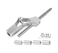 Leva del cambio regolabile per auto con testa in metallo, design sicuro a 3 viti, si adatta alla maggior parte delle automobili per un migliore controllo di guida (argento)