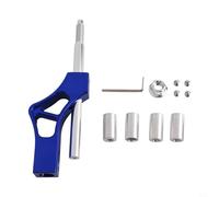 Leva del cambio regolabile per auto con testa in metallo, design sicuro a 3 viti, si adatta alla maggior parte delle automobili per un migliore controllo di guida (blu)