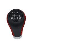 Leva del cambio universale per auto pomello del cambio manuale 5/6 marce leva del cambio manuale nero rosso linea stitche pelle PU cambio palla a mano (colore: 5 velocità linea nera) (6 velocità linea