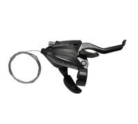 Leva del freno e del deragliatore della bicicletta 2 dita Shimano ST-EF500 V-Brake Nero