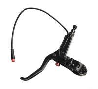 Leva del freno idraulica per bici elettrica con struttura forgiata in lega di alluminio e connettore impermeabile a 3 pin, progettata per olio minerale liquido freni (nero sinistro)