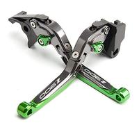 Leva del Freno Moto Leve della Frizione del Freno del Motociclo allungabile della Piegatura Regolabile del CNC per Kawasaki Z900 Z650 2017-2021 2018 2019 2020 (Colore : Verde, Size : Z900)