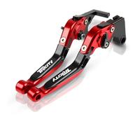 Leva del Freno per Yamaha TRICITY 125 155 TRICITY125 TRICITY155 2019 Moto CNC Regolabile Allungabile Freno Leve di Frizione Manubrio Manopole(Red 2)