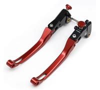 Leva del freno posteriore Frizione per moto RS660 2023 Leve freno in alluminio CNC di ultima generazione (argento)(Rosso)