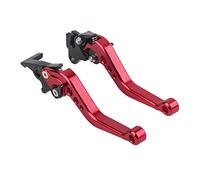 Leva della frizione del freno, 2 pezzi Unniversal Motocicletta in lega di alluminio regolabile per dispositivo di frenatura del manubrio del manubrio(rosso)