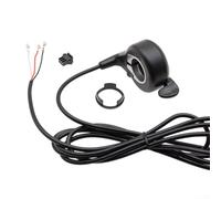 Leva di comando dell'acceleratore per bicicletta elettrica, per bicicletta elettrica, per scooter e bici elettrica, diametro 22 mm, in ABS nero, con opzione porta SM, facile da installare (interfaccia