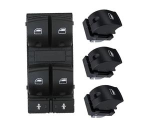 Leva di controllo del vetro per Auto per Q7 2007-2015 A6 2005-2011 Interruttore elettrico di controllo del vetro Pulsante Porta Vetro 4F0959851G (Pcs3)(Pcs-Set)