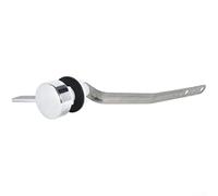 Leva di scarico per serbatoio WC per montaggio sul lato sinistro, forma a goccia, struttura cromata lucida, adatta per serbatoi WC residenziali standard a montaggio laterale (acqua)