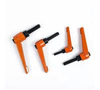 Leva di serraggio， Leva di serraggio colore arancione viti regolabili bullone di bloccaggio manopola filettatura maschio 1 pz M4 M5 M6 M8 M10 M12 M16(M6X32)