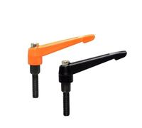 Leva di serraggio, Leva di serraggio for macchinari, maniglia regolabile, bloccaggio, manopola con filettatura esterna femmina, viti esagonali, 1 pezzo, M6, 10-60 mm(Black,M6 40mm)