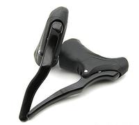 Leva freno bici, leva freno, 1 paio di leve freno a doppia maniglia for bici da corsa, freni a mano a doppio comando for bici da corsa a scatto fisso(Black)
