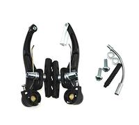 Leva freno bici, leva freno in lega di alluminio V-brake for bicicletta, guarnizioni for aste curve, set completo(Black)