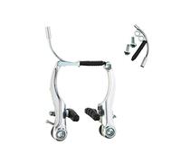 Leva freno bici, leva freno in lega di alluminio V-brake for bicicletta, guarnizioni for aste curve, set completo(White)