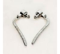 Leva freno e frizione invertita incisa 7/8" cromata per AJS BSA Triumph