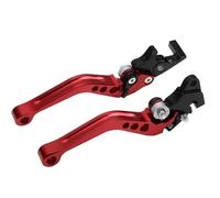 Leva Freno Leve Frizione Leva Freno Universale Per Moto E Scooter In Alluminio Disco Anteriore Tamburo Posteriore Doppio Leve Frizione Regolabili Maniglia(Red)