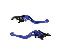 Leva Freno Moto Leva freno a tamburo frizione regolabile universale in lega CNC da 2 pezzi per motocicletta.(Blue)