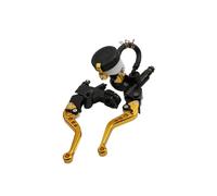 Leva Frizione Cilindro Principale Idraulico Universale Da 7/8 "22mm In Alluminio CNC Regolabile PER Moto, Leva Pompa Freno Frizione Freno Frizione Leve(Yellow)