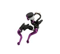 Leva Frizione Cilindro Principale Idraulico Universale Da 7/8 "22mm In Alluminio CNC Regolabile PER Moto, Leva Pompa Freno Frizione Leva Freno Frizione Manubrio(Purple)