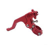 Leva frizione CNC per moto da cross, regolabile, in alluminio, design corto con un dito, si adatta a manubri da 22 mm, nero (rosso)