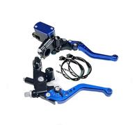 Leva Frizione Freno Moto Cavo Freno A Tamburo Con Barra Più Corta, Linea Frizione, Cilindro Principale, Set Leve Freno Universale Per 22mm(Blue 1 pair)