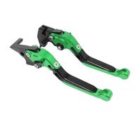 Leva Frizione Freno Moto Per Kawasaki Per Ninja 125 Per 250R Per 300R 400 Per Z125 Per Z250SL Freno Frizione Leve Freno Regolabile Maniglia Bar Leva Leva Freno Moto(Green-Black)