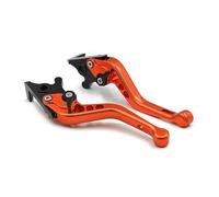 Leva Frizione Moto Per Royal Per Enfield 350 Moto Classic 2021 Lunga Leva Del Freno Frizione Set Moto CNC Maniglia Regolabile Grips(3D 147 orange short)