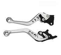 Leva Frizione Moto Per Suzuki CNC, 2 Pezzi, Leva Freno Per Moto, Manubrio, Manopole Per Motore Leve Freno E Frizione Regolabili Universali Per Moto(Silver)
