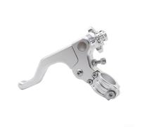 Leva frizione per moto, in alluminio CNC, design corto con un dito, riduce la resistenza alla trazione della leva per un funzionamento più facile, si adatta a una vasta gamma di moto (argento)