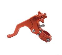Leva frizione per moto, in alluminio CNC, leva corta con un dito, riduce lo sforzo di trazione della frizione per un migliore controllo, si adatta alla maggior parte dei manubri delle moto (arancione)