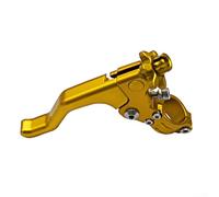 Leva frizione per moto, in alluminio CNC, leva corta con un dito, riduce lo sforzo di trazione della frizione per un migliore controllo, si adatta alla maggior parte dei manubri delle moto (giallo)