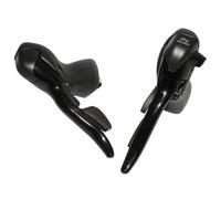 Leva-manopola strada microshift 8v. doppia in alluminio nero (coppia) compatibil