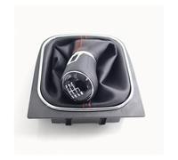Leva Marce Manopola Cambio Per VW Per Golf 5 6 MK5 Per GTI Elegante | 5 marce/6 marce,Manuale,Pomello con copertura,Compatibile con Cambio(6 speed red thread)