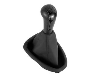Leva Marce Per Chevrolet Matiz Per Spark Pomello Del Cambio Prestazioni | Argento/Nero/Cromo,1 pezzo Pomello del cambio,Pelle/plastica,Qualità Assicurata(Black Knob Suit)