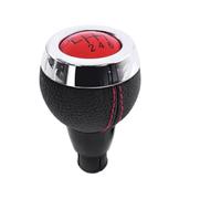 Leva Marce Per Mini Per Cooper S ONE R55 R56 Sportivo Leva Del Cambio | Nero/Argento/Rosso,1 Pomello del cambio,Pelle/ABS,Qualità Assicurata(6 speed Red)