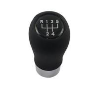 Leva Marce Sostituzione Leva Del Cambio Per BMW 1 3 5 6 Series E30 E32 | Nero/Argento,Pelle,Design Leggero,Resistente agli Urti,Costruzione Robusta(Black 5-Speed)