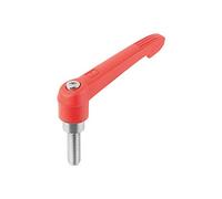 Leva morsetto a levetta, taglia 5/M16 x 60 mm, in plastica, rosso traffico RAL3020, 1 pz, k0270.51684 X 60