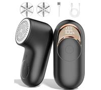 Leva Pelucchi Elettronico Ricaricabile con Display LED e 3 Velocità, Togli Pelucchi Elettrico per Maglioni - Rimuove Pelucchi, Lint e Pallini, Nero, 1 Pezzo