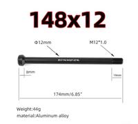 Leva per perno Passante Bici 100x12mm Alluminio Nero Leva per | Lega alluminio nera, peso 32g, montaggio , compatibile per forcella anteriore 100mm(148x12mm)
