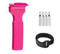 Leva per pneumatici per bici con 4 punte esagonali per la rimozione dei pneumatici della bicicletta e strumento di sgonfiaggio della valvola AV, materiale in nylon per un uso duraturo (rosa)