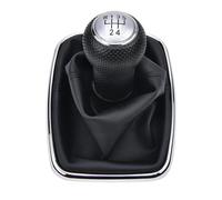 Leva Pomello Cambio Auto Per VW Per Golf 4 IV MK4 Per GTI R32 Per Bora Per Jetta MT 5 Pomello Del Cambio A 6 Marce Cuffia Leva In Pelle PU(5 Speed White)