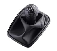 Leva Pomello Cambio Auto Per VW Per Golf 4 IV MK4 Per GTI R32 Per Bora Per Jetta MT 5 Pomello Del Cambio A 6 Marce Cuffia Leva In Pelle PU(6 Speed Black)