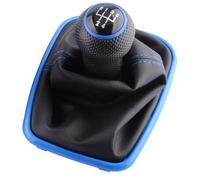 Leva Pomello Cambio Auto Per VW Per Golf 4 IV MK4 Per GTI R32 Per Bora Per Jetta MT 5 Pomello Del Cambio A 6 Marce Cuffia Leva In Pelle PU(5 Speed Blue)