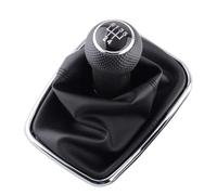 Leva Pomello Cambio Auto Per VW Per Golf 4 IV MK4 Per GTI R32 Per Bora Per Jetta MT 5 Pomello Del Cambio A 6 Marce Cuffia Leva In Pelle PU(5 Speed Silver)