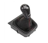 Leva Pomello Cambio Per VW Per Golf 5 MK5 Per 6 MK6 Per Jetta MK3 Per Scirocco III Per EOS Nero Pomello Cambio Manuale Cuffia PU 5/6 Speed(RED 5 Speed)