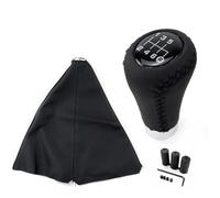 Leva Pomello Cambio Pomello Cambio Universale Per Auto Leva Cambio + Cuffia Set 5/6 Velocità Leva Cambio Manuale Cuciture Nere Rosse In Similpelle Pomello Cambio Auto(6 speed Black Line)