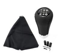 Leva Pomello Cambio Pomello Cambio Universale Per Auto Leva Cambio + Cuffia Set 5/6 Velocità Leva Cambio Manuale Cuciture Nere Rosse In Similpelle Pomello Cambio Auto(5 speed Black Line)