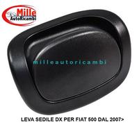 LEVA RIBALTAMENTO SEDILE PER FIAT 500 2007>/500 2015> DX NERO (NO ABARTH)