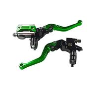 Leva Sinistra Cavo freno tamburo per motocicletta frizione cilindro principale 22 mm pompa leve leva idraulica Leva Freno Sinistra(Green)