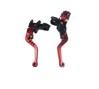 Leva Sinistra Cavo freno tamburo per motocicletta frizione cilindro principale 22 mm pompa leve leva idraulica Leva Freno Sinistra(Red)