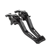Leva Sinistra Leva freno stazionamento per motocicletta set di leve regolabili con fermo blocco per XMAX 300 250 125 400 2023-2025 Leva Freno Sinistra(Black Black)